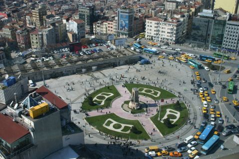 Praça Taksim, vista aérea, D.R.
